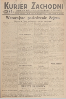 Kurjer Zachodni Iskra : dziennik polityczny, gospodarczy i literacki. R.20, 1929, nr 322