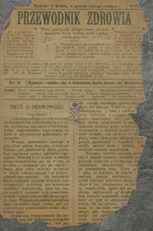 Przewodnik Zdrowia : pismo poświęcone pielęgnowaniu zdrowia i sposobowi życia według praw i wskazówek przyrody. R.1, 1895, nr 3