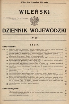 Wileński Dziennik Wojewódzki. 1938, nr 19
