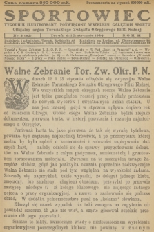 Sportowiec : tygodnik ilustrowany, poświęcony wszelkim gałęziom sportu : oficjalny organ Toruńskiego Związku Okręgowego Piłki Nożnej. R.2, 1924, nr 2