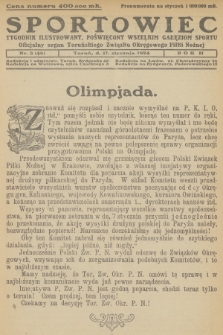 Sportowiec : tygodnik ilustrowany, poświęcony wszelkim gałęziom sportu : oficjalny organ Toruńskiego Związku Okręgowego Piłki Nożnej. R.2, 1924, nr 3