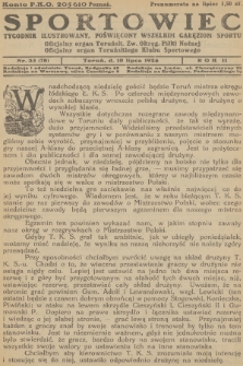 Sportowiec : tygodnik ilustrowany, poświęcony wszelkim gałęziom sportu : oficjalny organ Toruńsk. Zw. Okręg. Piłki Nożnej : oficjalny organ Toruńskiego Klubu Sportowego. R.2, 1924, nr 35