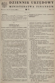 Dziennik Urzędowy Ministerstwa Finansów. 1968, nr 1