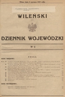 Wileński Dziennik Wojewódzki. 1939, nr 6