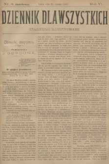 Dziennik dla Wszystkich : czasopismo illustrowane. R.6, 1883, nr 4