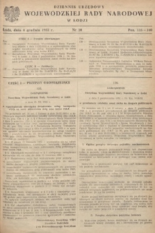 Dziennik Urzędowy Wojewódzkiej Rady Narodowej w Łodzi. 1952, nr 20