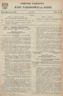 Dziennik Urzędowy Wojewódzkiej Rady Narodowej w Łodzi. 1952, nr 21