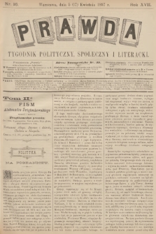 Prawda : tygodnik polityczny, społeczny i literacki. R.17, 1897, nr 16