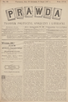 Prawda : tygodnik polityczny, społeczny i literacki. R.17, 1897, nr 19