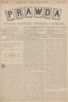 Prawda : tygodnik polityczny, społeczny i literacki. R.17, 1897, nr 23