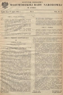 Dziennik Urzędowy Wojewódzkiej Rady Narodowej w Łodzi. 1953, nr 8