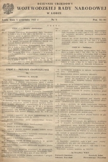 Dziennik Urzędowy Wojewódzkiej Rady Narodowej w Łodzi. 1953, nr 9