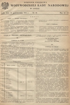 Dziennik Urzędowy Wojewódzkiej Rady Narodowej w Łodzi. 1953, nr 10