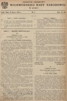 Dziennik Urzędowy Wojewódzkiej Rady Narodowej w Łodzi. 1954, nr 5
