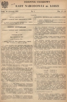 Dziennik Urzędowy Wojewódzkiej Rady Narodowej w Łodzi. 1955, nr 3