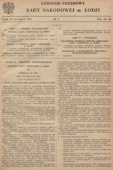Dziennik Urzędowy Wojewódzkiej Rady Narodowej w Łodzi. 1955, nr 6