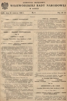 Dziennik Urzędowy Wojewódzkiej Rady Narodowej w Łodzi. 1956, nr 6