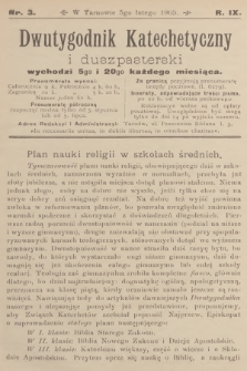 Dwutygodnik Katechetyczny i Duszpasterski. R.9, 1905, nr 3