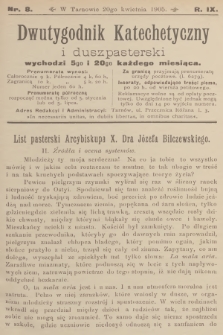 Dwutygodnik Katechetyczny i Duszpasterski. R.9, 1905, nr 8