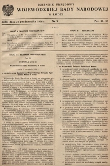 Dziennik Urzędowy Wojewódzkiej Rady Narodowej w Łodzi. 1956, nr 9