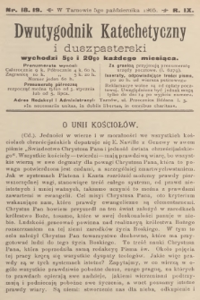 Dwutygodnik Katechetyczny i Duszpasterski. R.9, 1905, nr 18-19