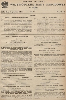 Dziennik Urzędowy Wojewódzkiej Rady Narodowej w Łodzi. 1956, nr 11