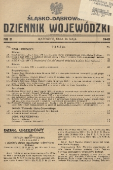 Śląsko-Dąbrowski Dziennik Wojewódzki. 1945, nr 11