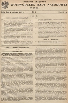 Dziennik Urzędowy Wojewódzkiej Rady Narodowej w Łodzi. 1957, nr 3