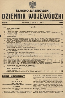 Śląsko-Dąbrowski Dziennik Wojewódzki. 1945, nr 16