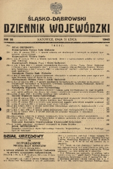 Śląsko-Dąbrowski Dziennik Wojewódzki. 1945, nr 18