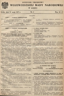 Dziennik Urzędowy Wojewódzkiej Rady Narodowej w Łodzi. 1957, nr 5