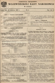 Dziennik Urzędowy Wojewódzkiej Rady Narodowej w Łodzi. 1957, nr 6