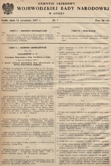 Dziennik Urzędowy Wojewódzkiej Rady Narodowej w Łodzi. 1957, nr 7