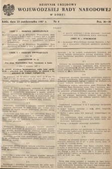 Dziennik Urzędowy Wojewódzkiej Rady Narodowej w Łodzi. 1957, nr 8