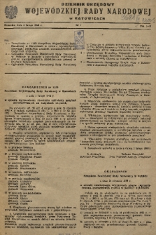 Dziennik Urzędowy Wojewódzkiej Rady Narodowej w Katowicach. 1964, nr 1