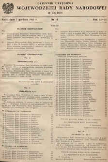 Dziennik Urzędowy Wojewódzkiej Rady Narodowej w Łodzi. 1957, nr 11