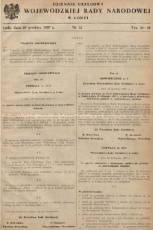 Dziennik Urzędowy Wojewódzkiej Rady Narodowej w Łodzi. 1957, nr 12