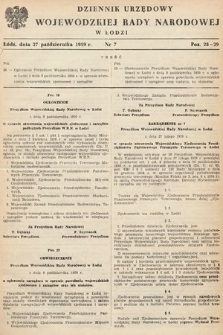 Dziennik Urzędowy Wojewódzkiej Rady Narodowej w Łodzi. 1959, nr 7