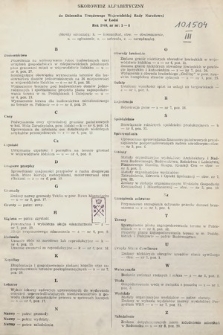 Dziennik Urzędowy Wojewódzkiej Rady Narodowej w Łodzi. 1960, skorowidz alfabetyczny