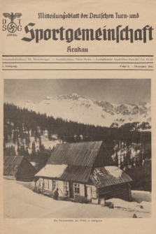 Mitteilungsblatt der Deutschen Turn und Sportgemeinschaft Krakau. Jg.1, 1941, Folge 2