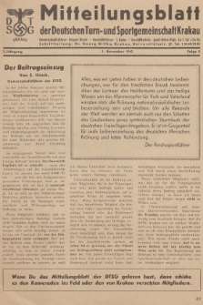 Mitteilungsblatt der Deutschen Turn und Sportgemeinschaft Krakau. Jg.2, 1942, Folge 8
