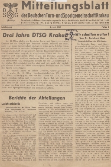 Mitteilungsblatt der Deutschen Turn und Sportgemeinschaft Krakau. Jg.3, 1943, Folge 1