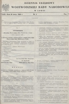 Dziennik Urzędowy Wojewódzkiej Rady Narodowej w Łodzi. 1960, nr 3