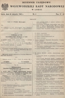 Dziennik Urzędowy Wojewódzkiej Rady Narodowej w Łodzi. 1960, nr 5