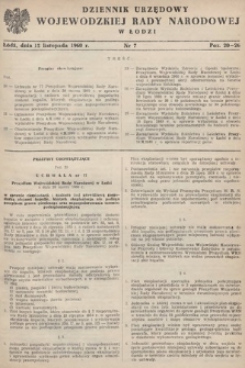 Dziennik Urzędowy Wojewódzkiej Rady Narodowej w Łodzi. 1960, nr 7