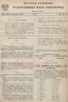 Dziennik Urzędowy Wojewódzkiej Rady Narodowej w Łodzi. 1960, nr 8