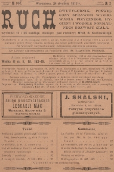 Ruch : dwutygodnik poświęcony sprawom wychowania fizycznego, hygieny i wogóle normalnego rozwoju ciała. R.8, 1913, № 2