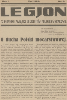 Legjon : czasopismo Związku Legjonistów Polskich w Krakowie. R.1, 1929, nr 5
