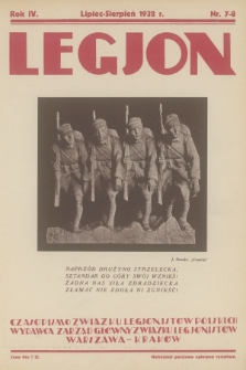 Legjon : czasopismo Związku Legjonistów Polskich w Krakowie. R.4, 1932, nr 7-8