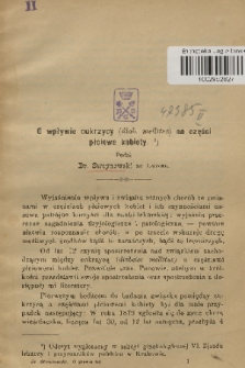 O wpływie cukrzycy (diab. mellitus) na części płciowe kobiety